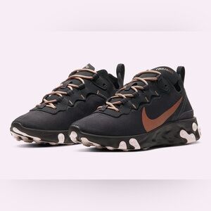 Nike React Element 55 Sneakers in oil grey